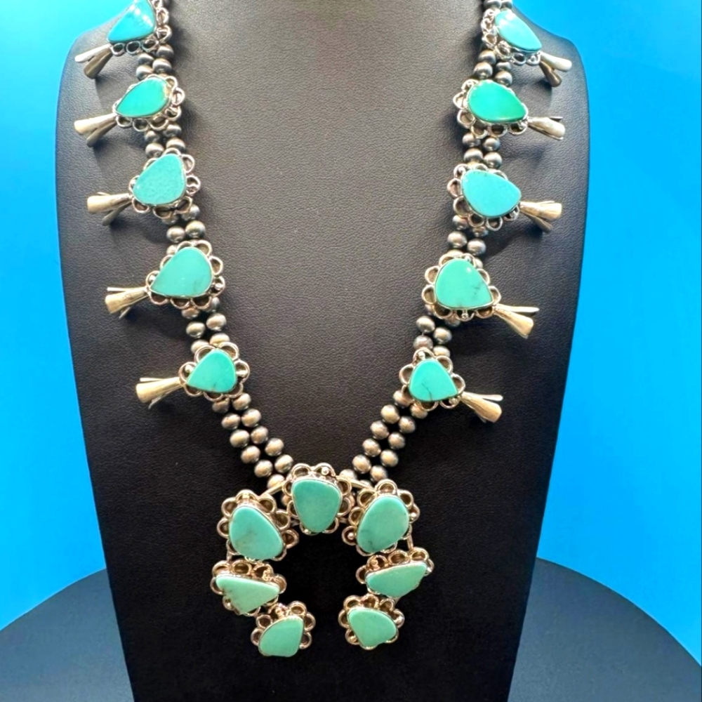 Kingman turquoise squash blossom